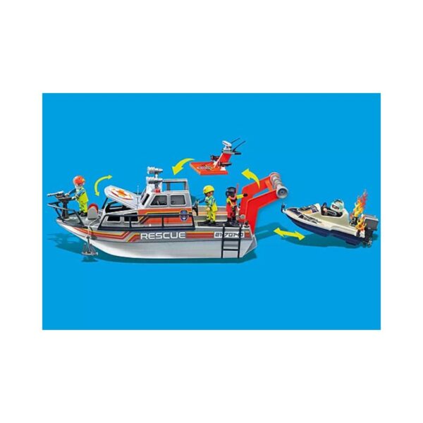 PLAYMOBIL 70140 FIREFIGHTING OPERATION WITH RESCUE BOAT KOUREAS TOYS