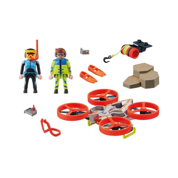 PLAYMOBIL 70143 DIVER RESCUE OPERATION WITH DRONE KOUREAS TOYS