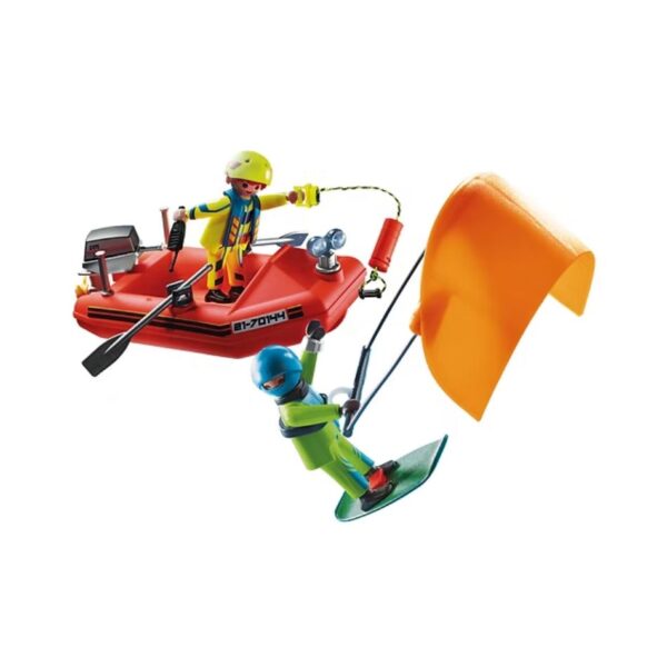 PLAYMOBIL 70144 KITESURFER RESCUE OPERATION BY BOAT KOUREAS TOYS