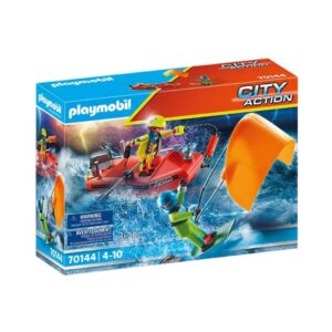 PLAYMOBIL 70144 KITESURFER RESCUE OPERATION BY BOAT KOUREAS TOYS