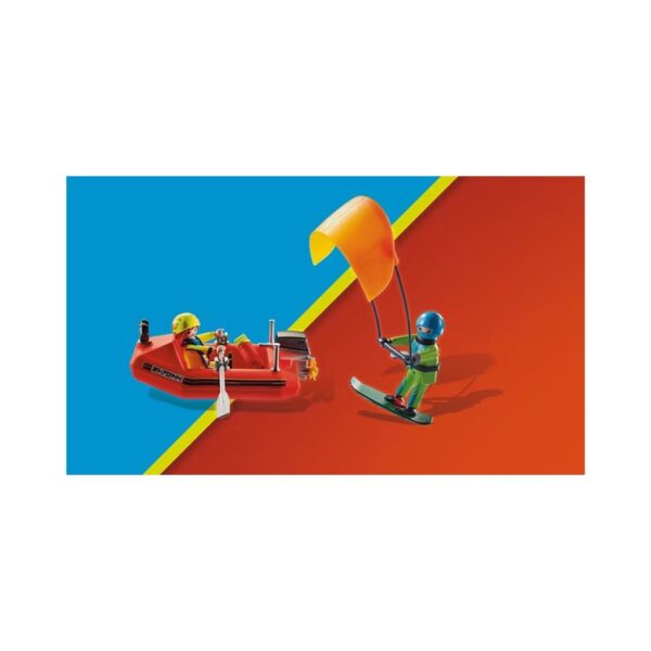 PLAYMOBIL 70144 KITESURFER RESCUE OPERATION BY BOAT KOUREAS TOYS