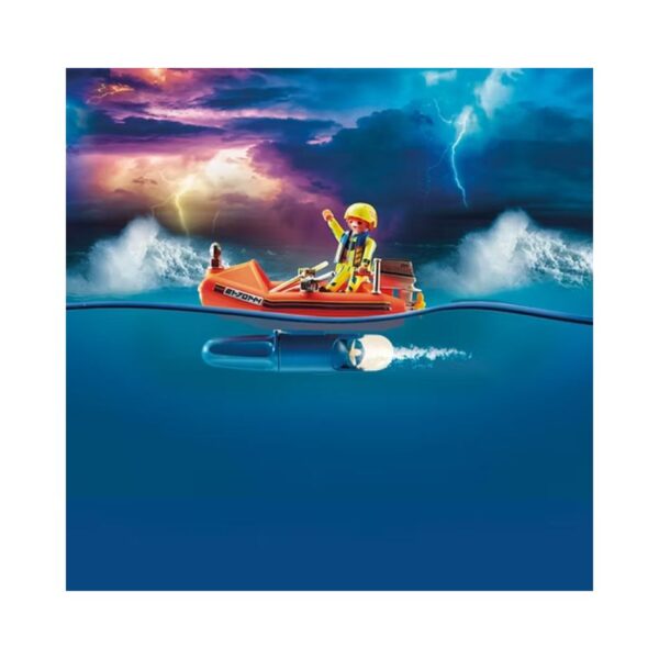 PLAYMOBIL 70144 KITESURFER RESCUE OPERATION BY BOAT KOUREAS TOYS