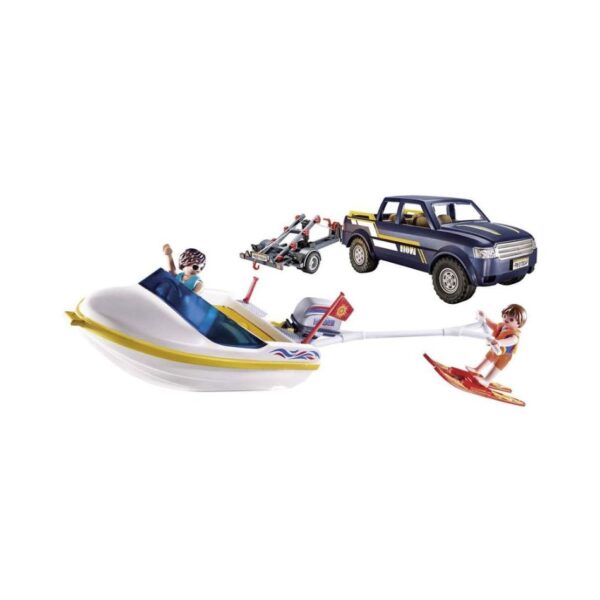 PLAYMOBIL 70534 TRUCK WITH TRAILER AND SPEEDBOAT KOUREAS TOYS