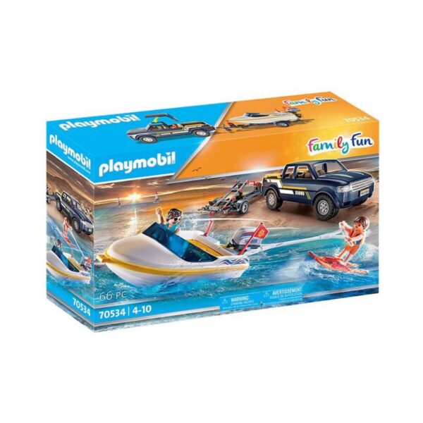 PLAYMOBIL 70534 TRUCK WITH TRAILER AND SPEEDBOAT KOUREAS TOYS