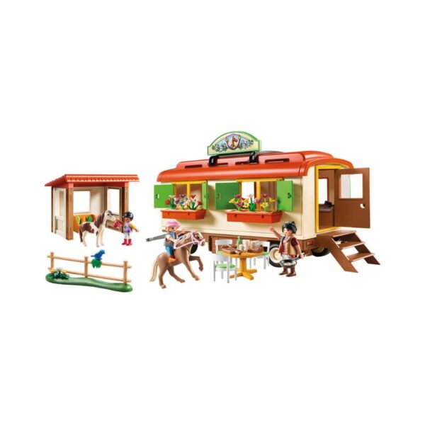 PLAYMOBIL 70510 COUNTRY CAMPING WITH CARAVAN AND PONY KOUREAS TOYS