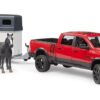 BRUDER 02501 RAM 2500 POWER WAGON WITH HORSE TRAILER AND HORSE KOUREAS TOYS