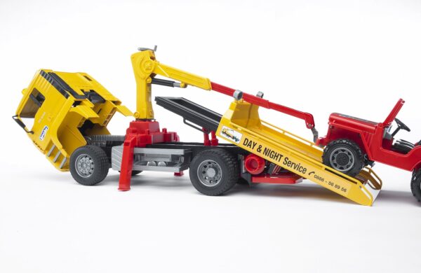 BRUDER 02750 MAN TGA BREAKDOWN TRUCK WITH CROSS COUNTRY VEHICLE KOUREAS TOYS