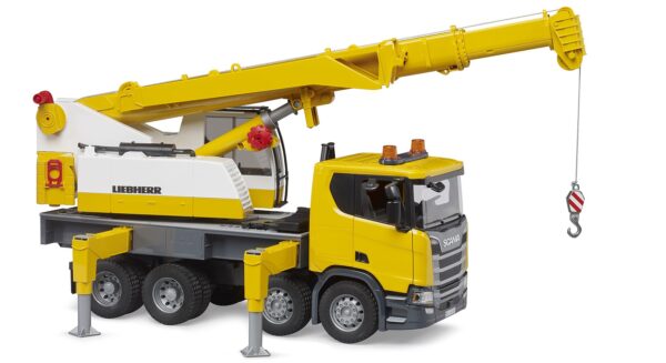 BRUDER 03571 SCANIA SUPER 560R LIEBHERR CRANE TRUCK WITH LIGHT AND SOUND MODULE KOUREAS TOYS