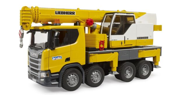 BRUDER 03571 SCANIA SUPER 560R LIEBHERR CRANE TRUCK WITH LIGHT AND SOUND MODULE KOUREAS TOYS
