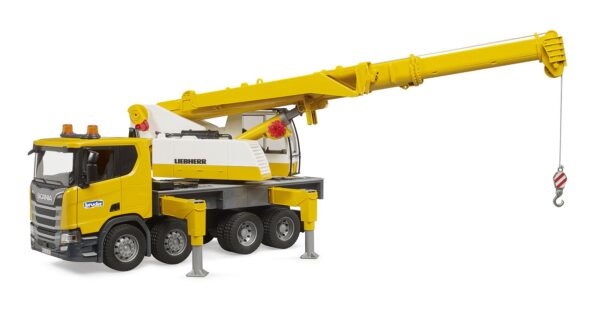 BRUDER 03571 SCANIA SUPER 560R LIEBHERR CRANE TRUCK WITH LIGHT AND SOUND MODULE KOUREAS TOYS