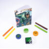 AS 61006 DRAWING SET POCKET DINOSAURS IN 4 DIFFERENT ITEMS KOUREAS TOYS
