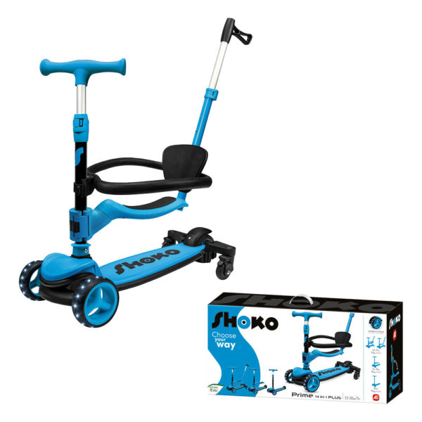 AS 50522 SHOKO SCOOTER PRIME 4 IN 1 PLUS BLUE KOUREAS TOYS