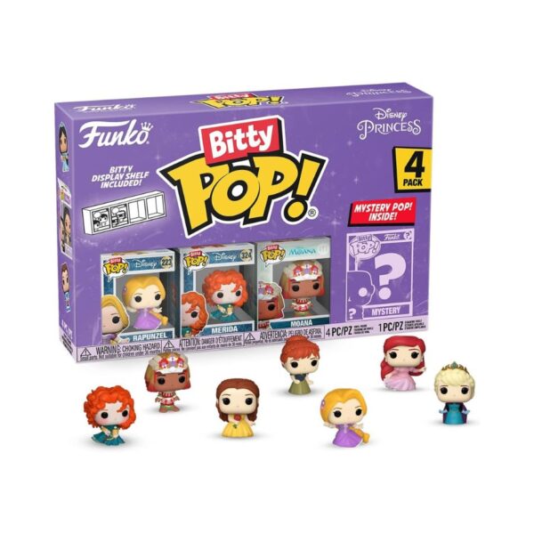 FUNKO BITTY POP! 4 PACK: DISNEY PRINCESS SURPRISE MINI FIGURE KOUREAS TOYS