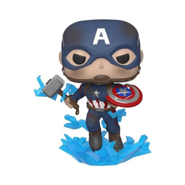FUNKO POP! MARVEL: AVENGERS ENDGAME – CAPTAIN AMERICA WITH BROKEN SHIELD & MJOLNIR 573 KOUREAS TOYS