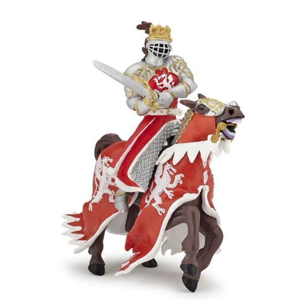 39388 PAPO MEDIEVAL FANTASY RED DRAGON KING'S HORSE KOUREAS TOYS