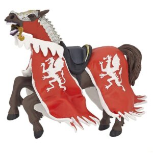 39388 PAPO MEDIEVAL FANTASY RED DRAGON KING'S HORSE KOUREAS TOYS