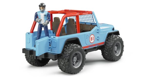 BRUDER 02541 JEEP CROSS COUNTRY RACER BLUE WITH DRIVER KOUREAS TOYS