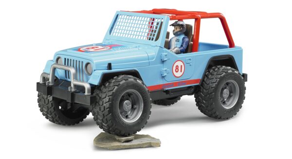 BRUDER 02541 JEEP CROSS COUNTRY RACER BLUE WITH DRIVER KOUREAS TOYS