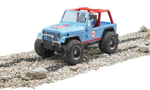 BRUDER 02541 JEEP CROSS COUNTRY RACER BLUE WITH DRIVER KOUREAS TOYS
