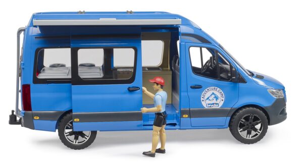BRUDER 02684 MB SPRINTER CAMPER WITH DRIVER AND ACCESSORY KOUREAS TOYS