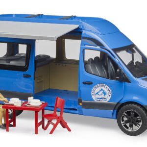 BRUDER 02684 MB SPRINTER CAMPER WITH DRIVER AND ACCESSORY KOUREAS TOYS