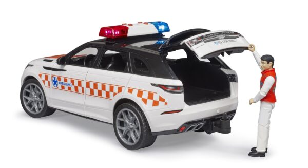 BRUDER 02885 RANGE ROVER VELAR EMERGENCY DOCTOR'S VEHICLE WITH DRIVER KOUREAS TOYS