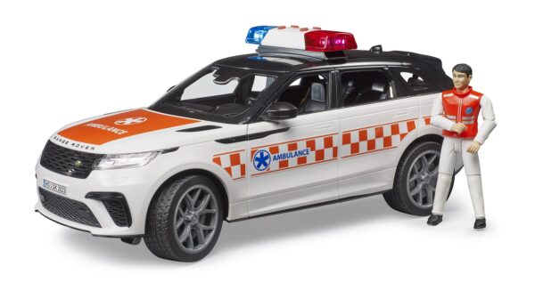 BRUDER 02885 RANGE ROVER VELAR EMERGENCY DOCTOR'S VEHICLE WITH DRIVER KOUREAS TOYS