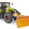 BRUDER 03018 CLAAS AXION 950 WITH SNOW CHAINS AND PLOUGH BLADE KOUREAS TOYS