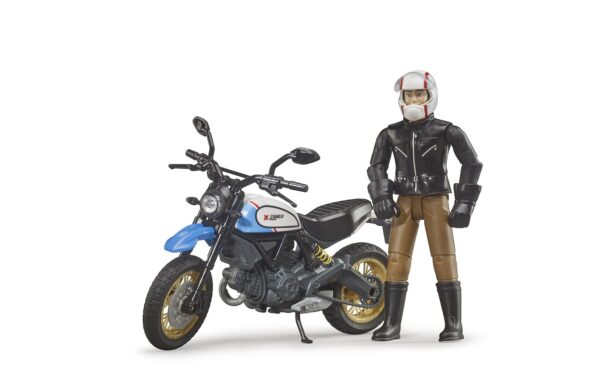 BRUDER 63051 BWORLD SCRAMBLER DUCATI DESERT SLED INCLUDING RIDER KOUREAS TOYS