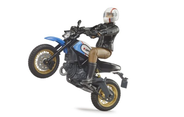 BRUDER 63051 BWORLD SCRAMBLER DUCATI DESERT SLED INCLUDING RIDER KOUREAS TOYS
