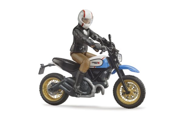 BRUDER 63051 BWORLD SCRAMBLER DUCATI DESERT SLED INCLUDING RIDER KOUREAS TOYS