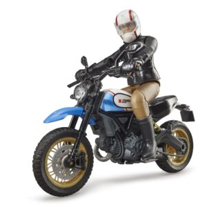 BRUDER 63051 BWORLD SCRAMBLER DUCATI DESERT SLED INCLUDING RIDER KOUREAS TOYS
