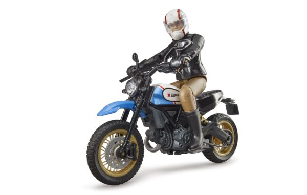 BRUDER 63051 BWORLD SCRAMBLER DUCATI DESERT SLED INCLUDING RIDER KOUREAS TOYS