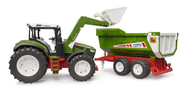 BRUDER 03452 ROADMAX TRACTOR WITH FRONTLOADER AND REAR TIPPER KOUREAS TOYS