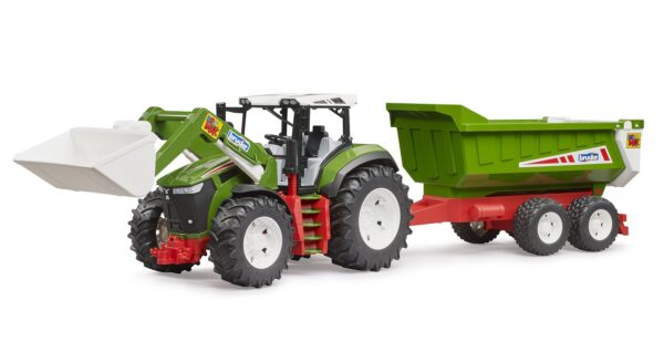 BRUDER 03452 ROADMAX TRACTOR WITH FRONTLOADER AND REAR TIPPER KOUREAS TOYS
