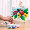 AS 11042 HAPPIHOBBI PAINTING WORKSHOP ACRYLIC DRAWING SET WITH WOODEN EASEL KOUREAS TOYS