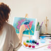 AS 11043 HAPPIHOBBI PAINTING WORKSHOP AQUARELLE DRAWING SET WITH WOODEN EASEL KOUREAS TOYS
