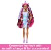 BRAND JDC86 BARBIE® FASHION DOLL WITH EXTRA-LONG COLOR-STREAKED BLACK HAIR, CLOTHES & STYLING ACCESSORIES KOUREAS TOYS