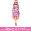 BRAND JDC85 BARBIE® FASHION DOLL WITH EXTRA - LONG COLOR-STREAKED BLONDE HAIR, CLOTHES & STYLING ACCESSORIES KOUREAS TOYS