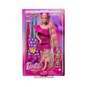 BRAND JDC85 BARBIE® FASHION DOLL WITH EXTRA - LONG COLOR-STREAKED BLONDE HAIR, CLOTHES & STYLING ACCESSORIES KOUREAS TOYS