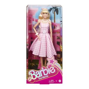 BRAND HPJ96 BARBIE THE MOVIE DOLL - PINK AND WHITE GINGHAM DRESS AND DAISY CHAIN NECKLACE KOUREAS TOYS
