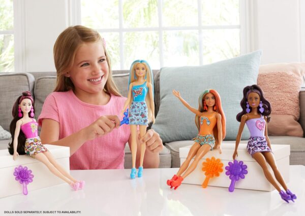 BRAND HRK06 BARBIE COLOR REVEAL DOLL & ACCESSORIES WITH 6 UNBOXING SURPRISES, RAINBOW - INSPIRED SERIES WITH COLOR KOUREAS TOYS