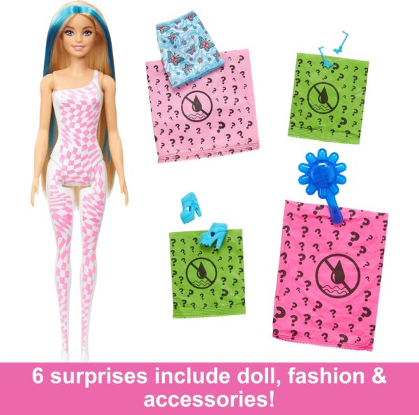 BRAND HRK06 BARBIE COLOR REVEAL DOLL & ACCESSORIES WITH 6 UNBOXING SURPRISES, RAINBOW - INSPIRED SERIES WITH COLOR KOUREAS TOYS