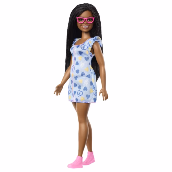 BRAND HYK14 BARBIE® FASHIONISTAS DOLL #229, BARBIE DOLL WITH DOWN SYNDROME WEARING HEART-PRINT DRESS KOUREAS TOYS