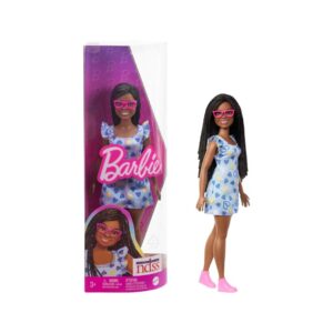 BRAND HYK14 BARBIE® FASHIONISTAS DOLL #229, BARBIE DOLL WITH DOWN SYNDROME WEARING HEART-PRINT DRESS KOUREAS TOYS