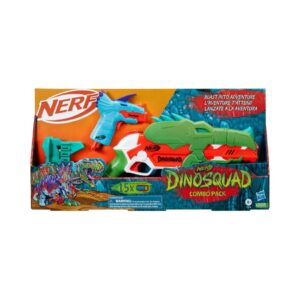 BRAND F7518 NERF DINOSQUAD COMBO PACK - 2 BLASTERS WITH EXCLUSIVE DINOSAUR DESIGNS - 15 NERF ELITE DARTS KOUREAS TOYS