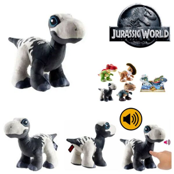 BRAND HXB92 JURASSIC WORLD PLUSH DINOSAUR CREATURES WITH SOUND - BRACHIOSAURUS 23cm KOUREAS TOYS