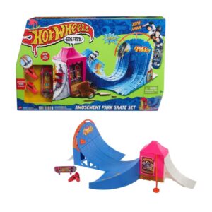 HOT WHEELS HGT95 AMUSEMENT SKATE PARK WITH SOUNDS FINGERBOARD AND SKATE SHOES KOUREAS TOYS