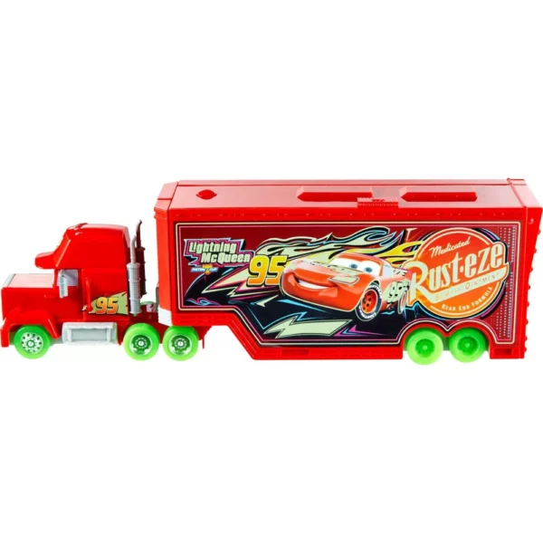 BRAND HPX76 CARS GLOW RACERS TRANSFORMING MACK PLAYSET KOUREAS TOYS