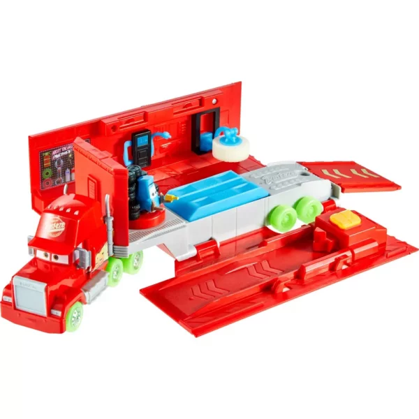 BRAND HPX76 CARS GLOW RACERS TRANSFORMING MACK PLAYSET KOUREAS TOYS